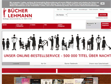 Tablet Screenshot of buecher-lehmann.de